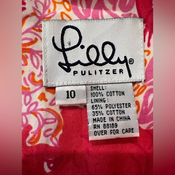 Vintage Lilly Pulitzer Poppy Pink Party Animals Dress size  10 - Picture 7 of 8